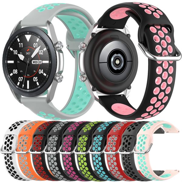 

20mm 22mm silicone band for samsung galaxy watch3 41mm 45mm bracelet wrist band strap for samsung galaxy watch 3 41 45mm