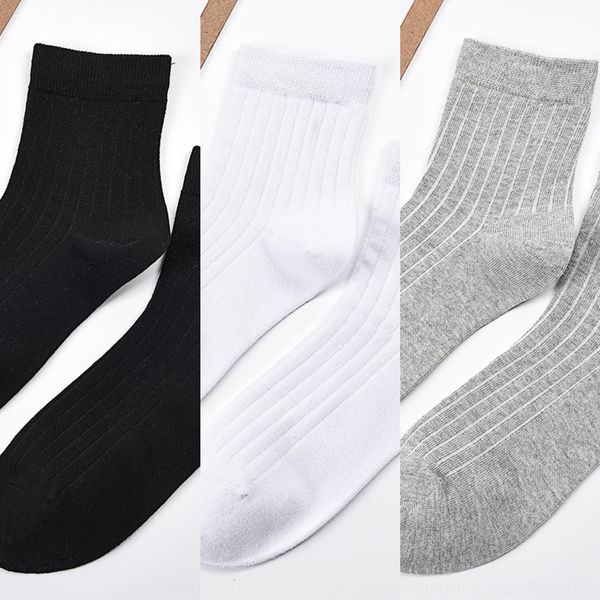 

tz02w мужской корейский ярлык трубки носки новый ватный средних и harajuku ветра осенью и зимой чистой ткани этикетки цвет мужские носки чис, Black