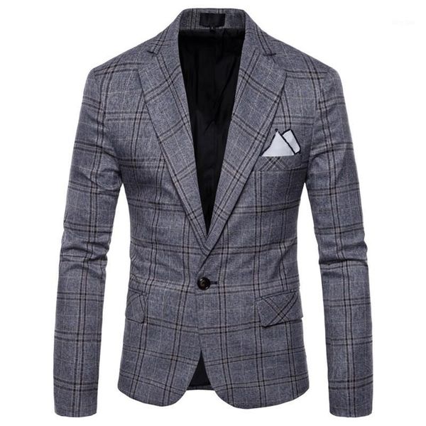 

2018 new large lattice wool blue check tweed custom men's casual suit pioneer retro cut making slim for men's plaid blazer1, White;black