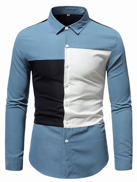 

men color block shirt n17p#, White;black