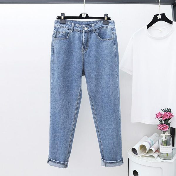 

high waist jeans vintage plus size jeans femme harem denim pants loose boyfriend women streetwear trousers vaqueros mujer1, Blue
