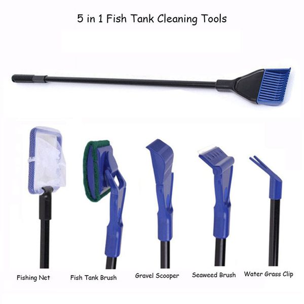 

sponge brush pet 5 in 1 aquarium tool cleaning rake sand and algae
