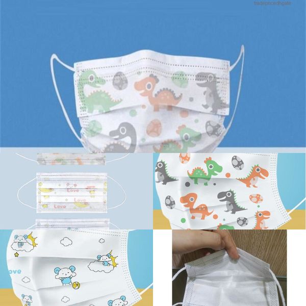 

protective face masks disposable layers thicken kids cartoon with breather pm2.5 anti dust mask for children dhl free