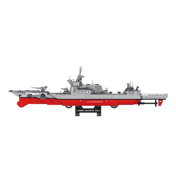 

новый 632006 warship серии броненосец cruiser carrier ракетные +055 разрушитель фрегат собранный строительные блоки игрушки для детей sqcdgi