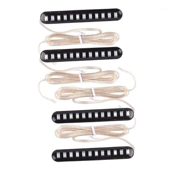 

4 pcs led turn signal strip motorcycle sequential flowing 12led tail brake light1