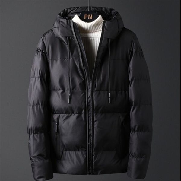 

new winter men thicken coats solid color down jacket regular man outdoor wear male snow warm coat 201214, Black