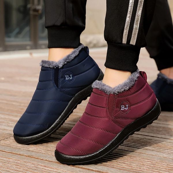 

winter warm cotton boots fashion fleece thickened outdoor comfort non-slip mom boots your feet comfortable, Black
