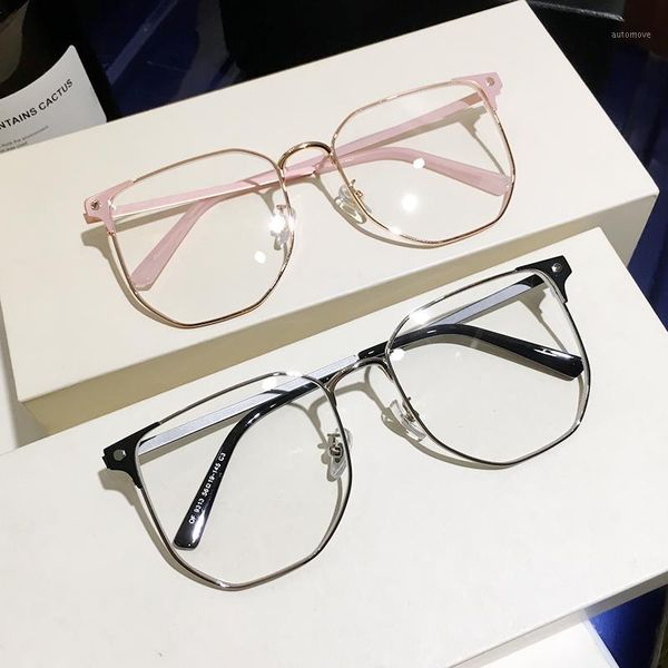 

2020 anti blue light ray computer goggles radiation-resistant transparent eye glasses frames flat mirror goggles eyewear1, Black