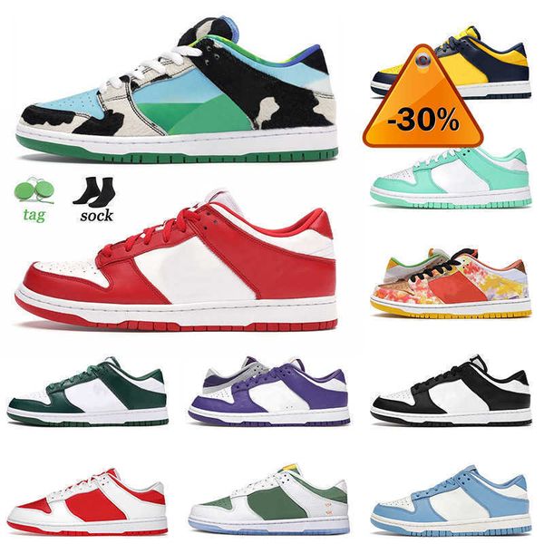 

2022 casual shoes chunky university red mens womens michigan green glow low trainers sneakers h