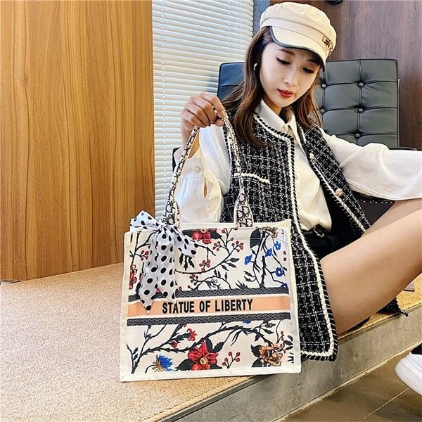 

factory store shop fashion canvas bag single shoulder large capacity women's leisure new fashion shopping student portable school make-