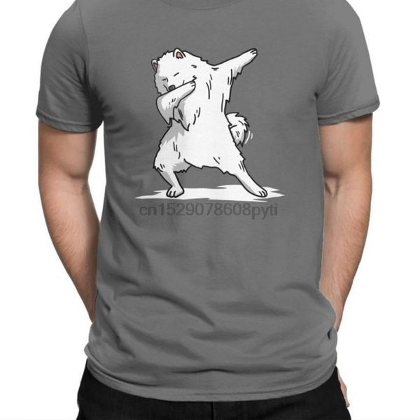 

man funny dabbing samoyed dog t shirt awesome crewneck short sleeve purified tees summer style t shirts sport hooded sweatshirt hoodie