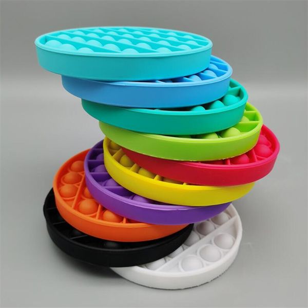 

round cicle silicone push pop bubble sensory toy pop it fidget toys stress relief antistress squishy squeezy toys ly10184