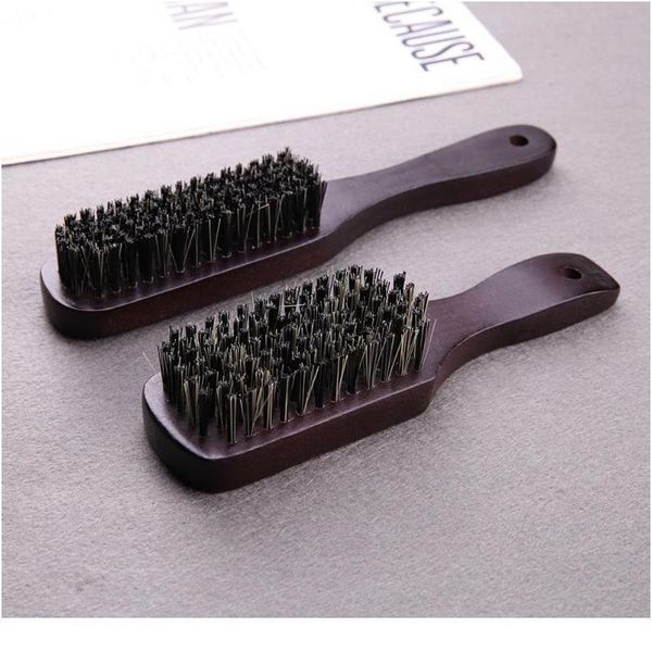 

1pc anti-static beard brush massage wood comb salon hair beauty tool beard brush beech handle boar bristle hairbr jllxhs, Silver