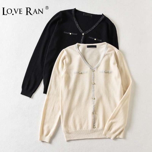 

knitted pearl button women's cardigan sweater solid v-neck long sleeve female sweaters autumn korean warm sweet lady cardigans1, White;black