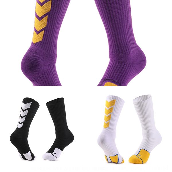 

thickened towel bottom non slip sports sweat absorbing and wear-resistant basketball comfortable and breathable mid medium medium sockstowel, Black