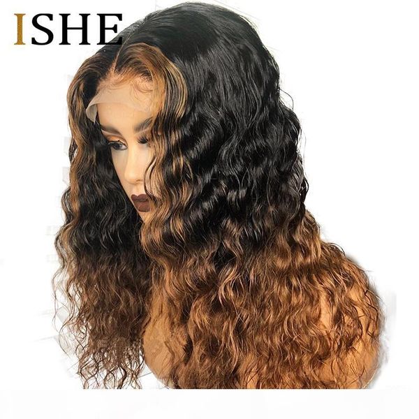 

ombre colored human hair wigs 180% density 13x6 curly lace front human hair wigs pre plucked lace wig for women black remy hair
