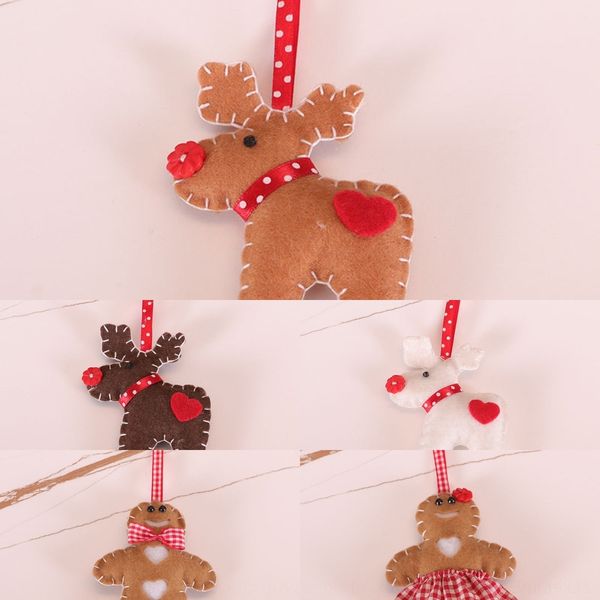 

0vc7m new christmas tree decoration felt elk decoration gingerbread tir5x deer pendant fawn pendant man