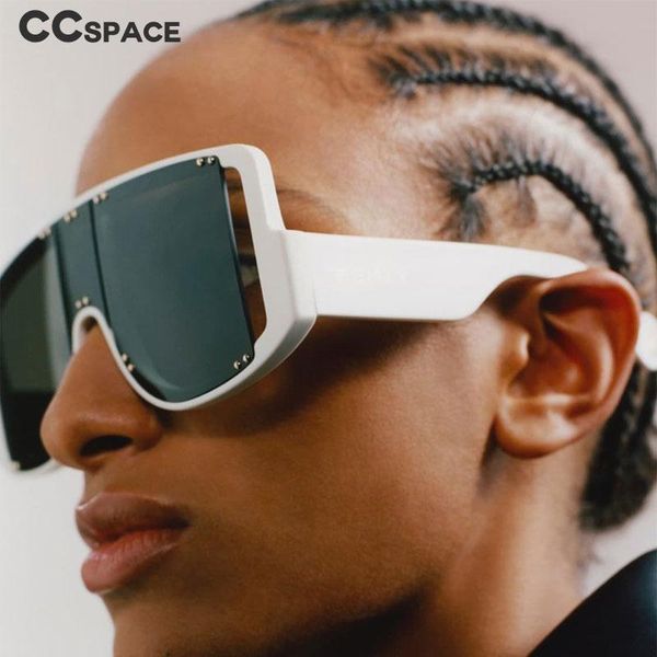 

sunglasses 46637 retro oversized rivet men women fashion shades uv400 vintage glasses, White;black