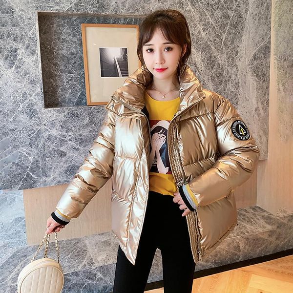 

women's down & parkas 2021 winter coat jacket fashion waterproof bright woman with armband thick warm women female outwear, Black