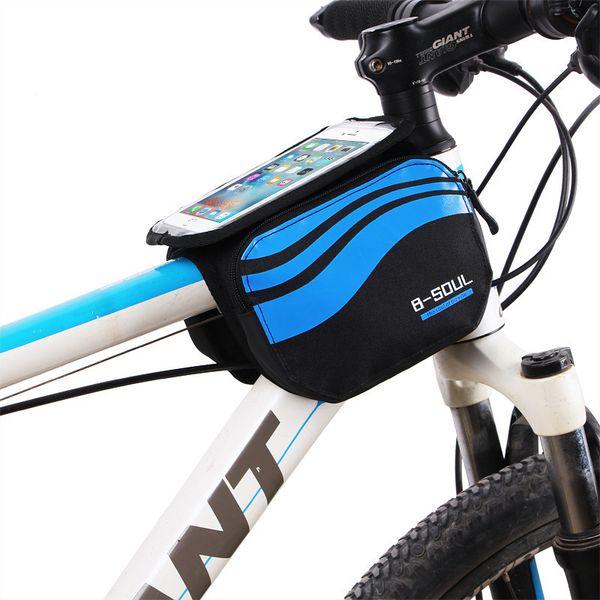 

bags bicycle front touch screen mobile phone mtb road mountain bike tube bag pannier pack cycling accessories
