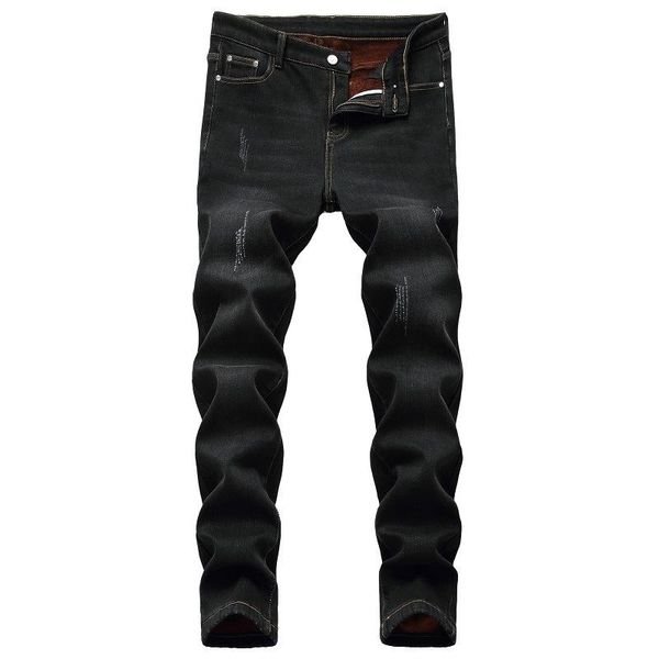 

hip hop design brand jeans for men's straight 2021 fashion hole ripped distressed moto bike vintage jean plus size, Blue