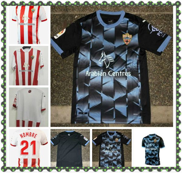 

almería 2020 2021 union deportiva almeria soccer jerseys 14 guti sekou munoz chema lazo gaspar petrovic custom home 20 21 football shirt, Black;yellow