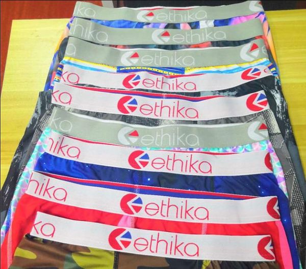 

random styles ethika men's staple underwear sports hip hop rock beach underwear skateboard street designer streched quick dry34131, Black;white