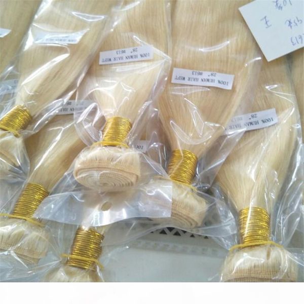 

virgin human hair extensions brazilian hair wefts blonde color 613# peruvian indian mongolian cambodian hair bundles, dhl, Black
