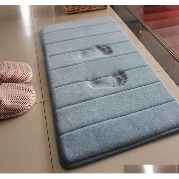 

40*60cm bath mat bathroom carpet water absorption rug shaggy memory foam bathroom mat set kitchen door floor ta qyluya ppshop01