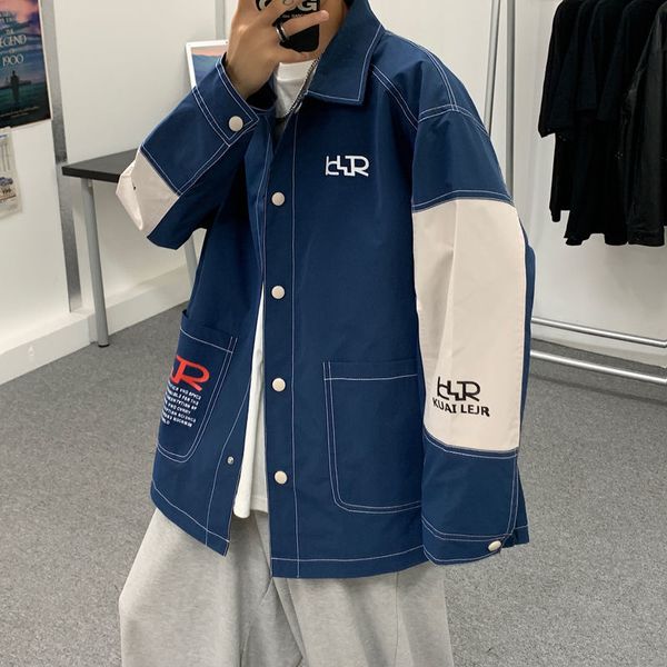 

2021 men's jackets spring new fall style jacket lapel hit size s-5xl youth fashion clothes 7ghw, Black;brown