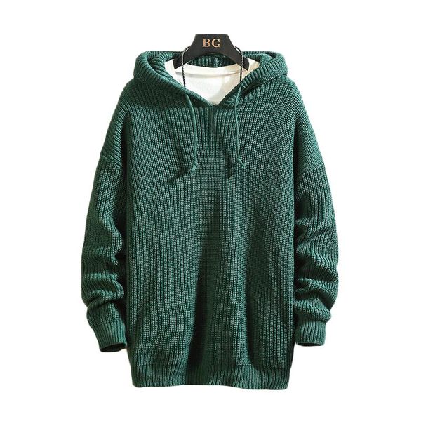 

mens sweaters spring autumn winter clothes pull oversize -4xl 5xl korea style casual standard pullovers sweaters, White;black