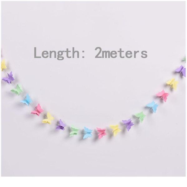 

1bag/lot 3d paper garland 2meter party backdrops wedding decorations wall diy craft chrismas birthday party jllsmu