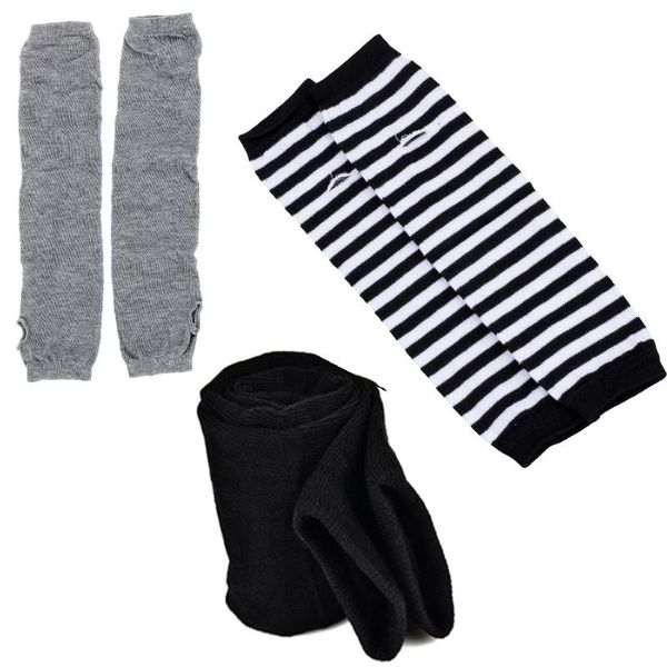 

fashion women lady girls' stretchy soft arm warmer long sleeve fingerless gloves, Blue;gray