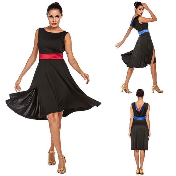 

new latin dance dress, Black;gray