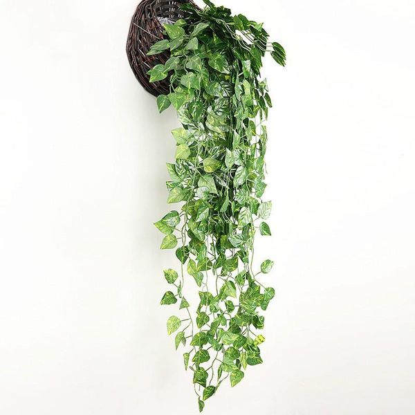 

2strings 90cm artificial green ivy creeper grape leaves vine for home garden wedding decoration wall hanging fake plants rattan