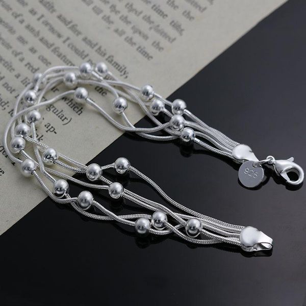 

selling classic models silver color five wire bead bracelets new listings fashion jewelry christmas gifts h bbyram, Black