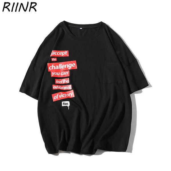 

riinr new style english element printed loose plus size round neck short sleeve youth trendy m 5xl hooded sweatshirt hoodie men t shirt