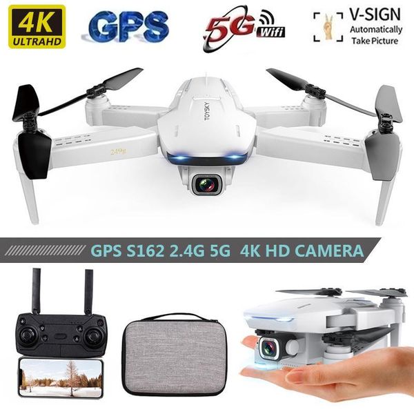 

drones 2021 s162 drone gps 4k hd 5g wifi fpv quadcopter flight 20mins distance rc 500m smart back pro kids toys1