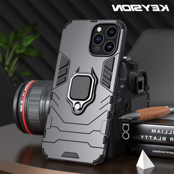 

keysion противоударный броня case pro max кольцо подставка силиконовая задняя крышка телефона для iphone 12 мини i12 2020 новый