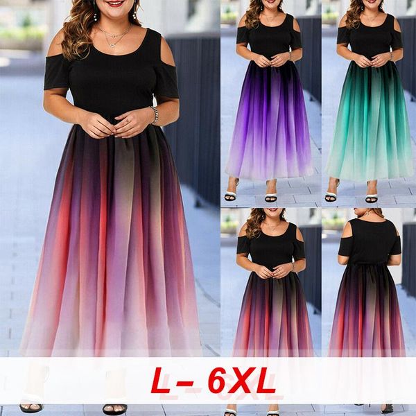

casual dresses 2021 prom gradient dress,plus size dress for party gowns, off shoulder women bodycon elegant formal gown maxi, Black;gray