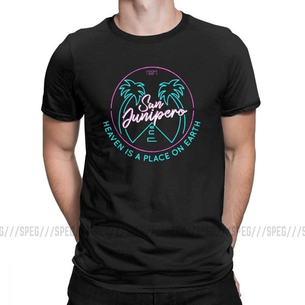 

san junipero heaven place on earth vintage for black mirror pride gay print tees round neck sport hooded sweatshirt hoodie men t shirt