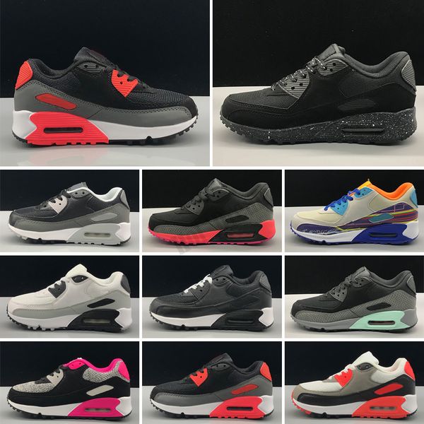 

sneakers shoes classic boy girl kids children running shoes white sports trainer cushion surface breathable sports shoes, Black