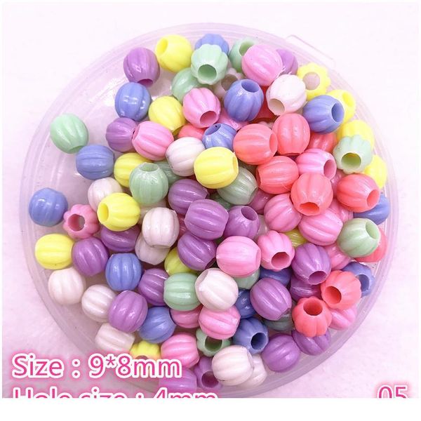 

50pcs/lot multicolour acrylic large hole beads for children children beads for jewelry making diy handmade bracelets nec qyllvb
