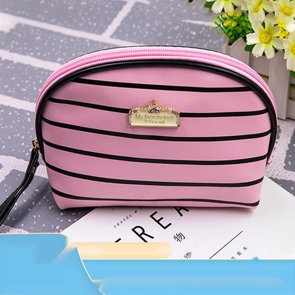 

hwzkp korean style ins portable travel bag pu high-end hipster storage bagcosmetic bag cosmetic bagzipper portable storage striped vzzxm