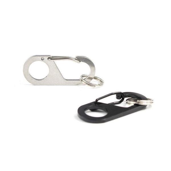 

5pcs stainless steel carabiner keychain 8 ring quick release clip buckle portable quickdraws hiking climbing camping t qylvcu