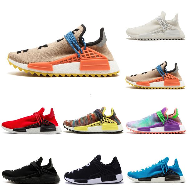 

human race hu trail pharrel white blue mens women shoes holi black nerd yellow trainers shoes sneakers size 36-45