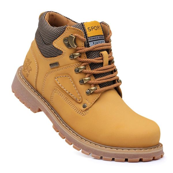 

men's boots safety work shoes sneakers protection footwear slip-on autumn winter snow shoes leisure zapatos hombre, Black