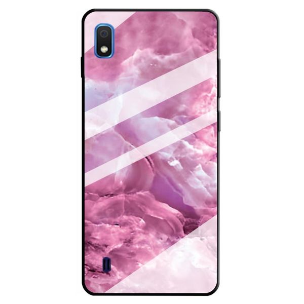 

For Galaxy A10 Marble Pattern Glass Protective Case