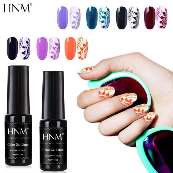 

nail gel hnm uv led liner color polish soak off varnish manicure art painting 7ml gellak semi permanent gelpolish, Red;pink