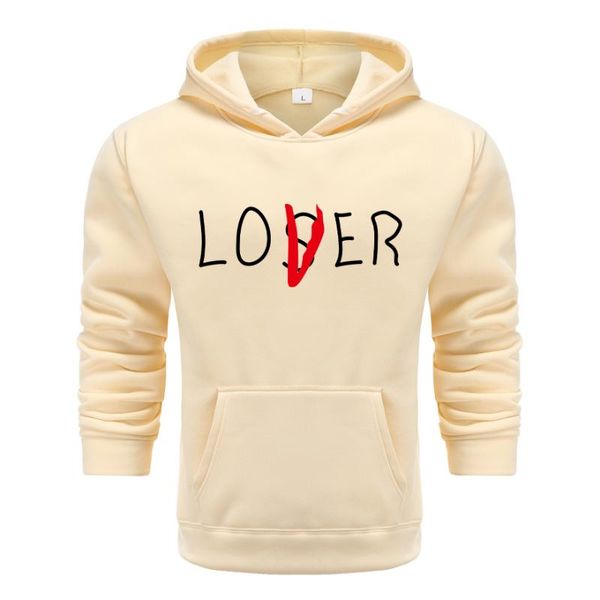 

movie it losers club hoodies men/women harajuku loser lover it inspired hoodie sweatshirt casual pullover jacket coat oversize, Black